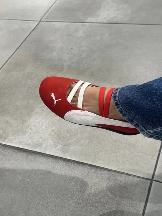 PUMA Speedcat Lovelace Ballet Shoes in Red 7 - Picture 2 of 11